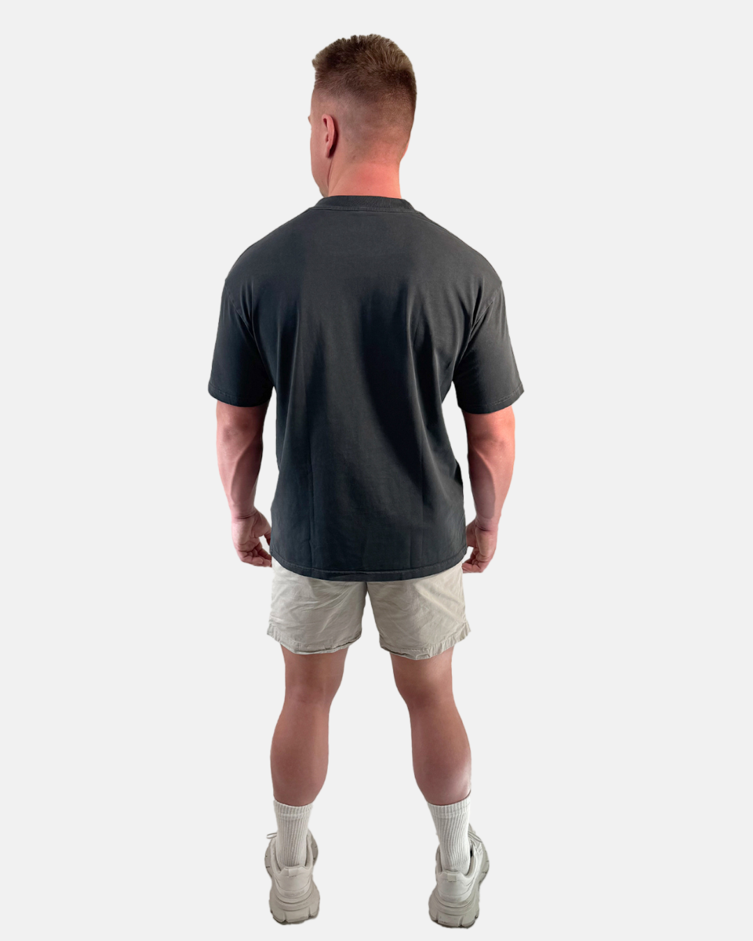 ESSENTIAL PREMIUM SEMI OVERSIZED T-SHIRT (GRAY)