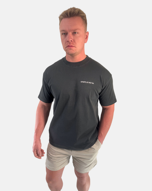 ESSENTIAL PREMIUM SEMI OVERSIZED T-SHIRT (GRAY)