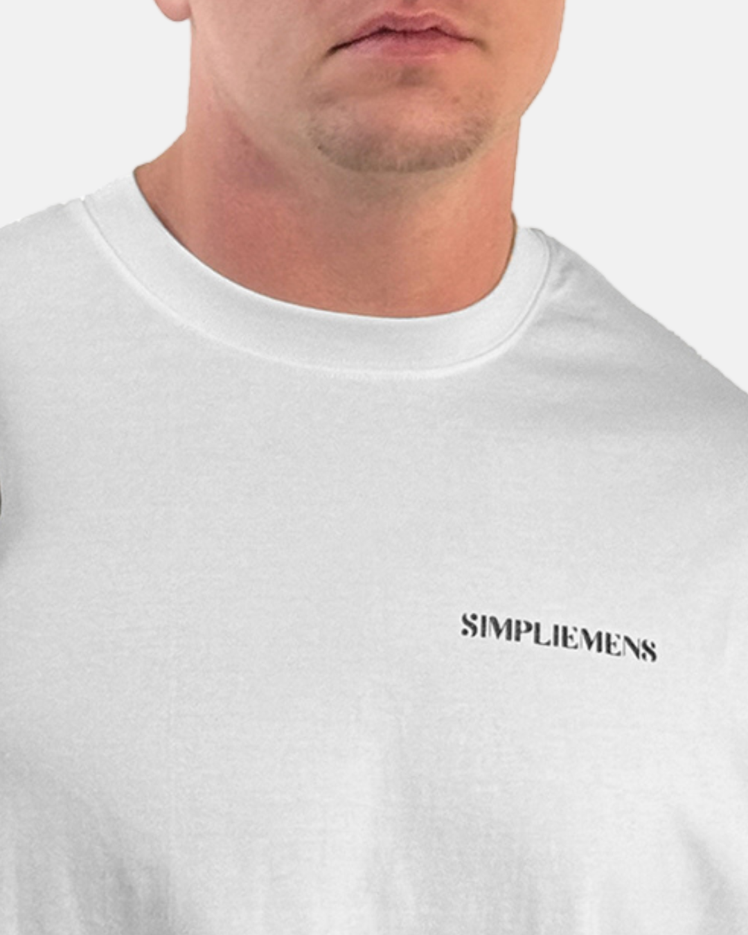 ESSENTIAL PREMIUM BOXY FIT SEMI OVERSIZED T-SHIRT (WHITE)